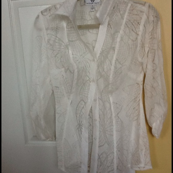 Sheer ivory blouse