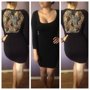 🚫🚫 SOLD 🚫🚫 Black lace back GUESS dress