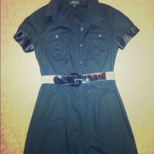 Black dress with buttons