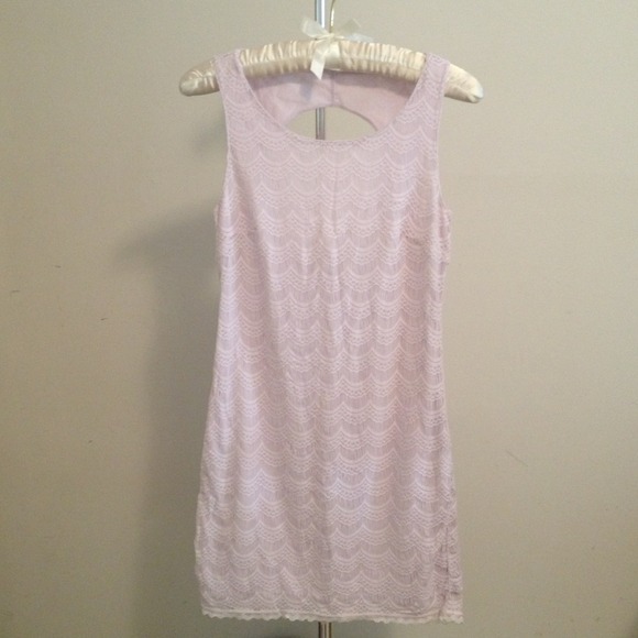 Free People Lavender Lace Mini Dress XS