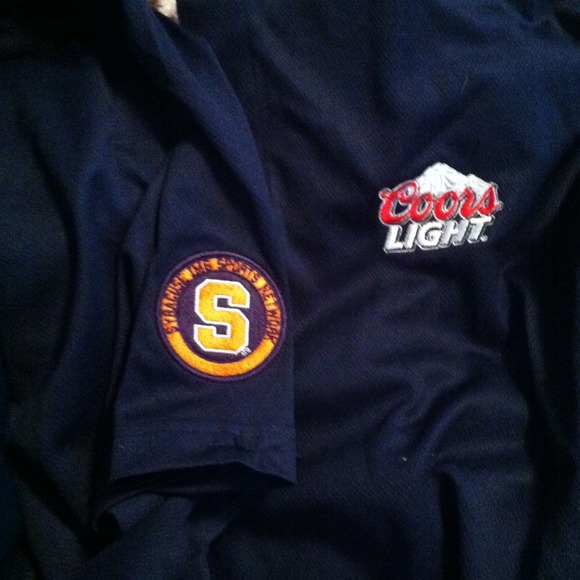 Men's navy blue mesh shirt
