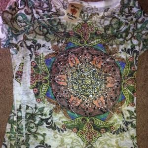 A cute top with glitter on it