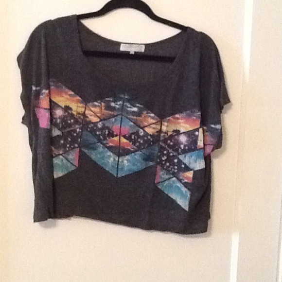 Galaxy crop tee