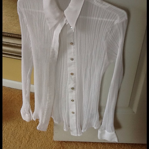 Sheer white blouse