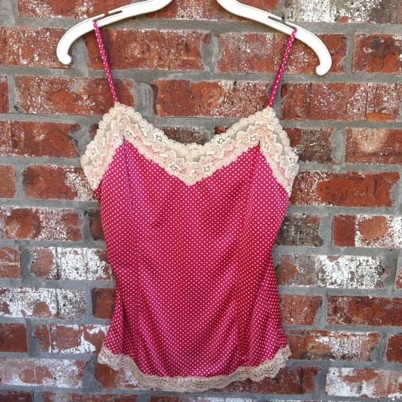 The Limited Tops - SOLD! The Limited polka dot silky tank