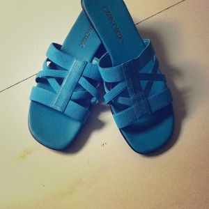 Teal/blue sandals!