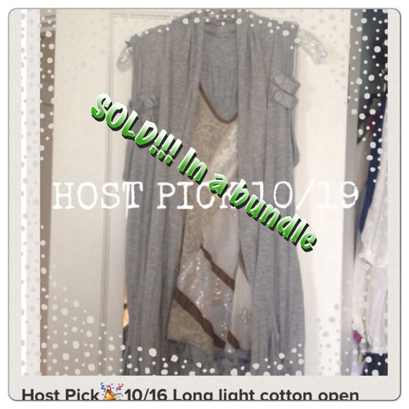 Host Pick🎉10/16 Long light cotton open vest