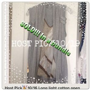 Host Pick🎉10/16 Long light cotton open vest