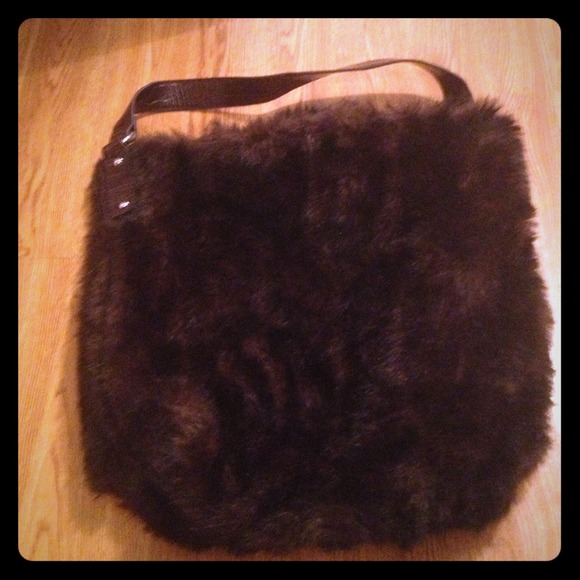 Sold in bundle Brown Furry Handbag
