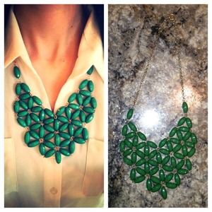 RESERVED! J. Crew Green Bib Necklace