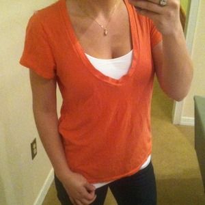 Slouchy coral vneck