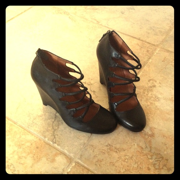 Sold..Black Mary Jane Wedges