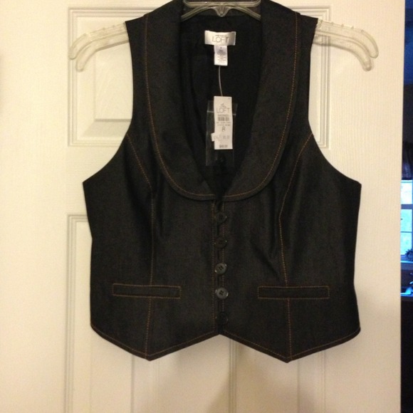 Anne Taylor LOFT jean vest NWT