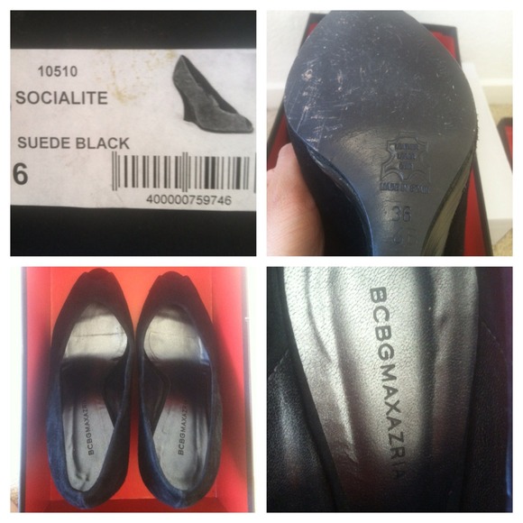 ⚡SALE⚡BCBGMaxAzria Suede Socialite Wedges - Picture 4 of 4