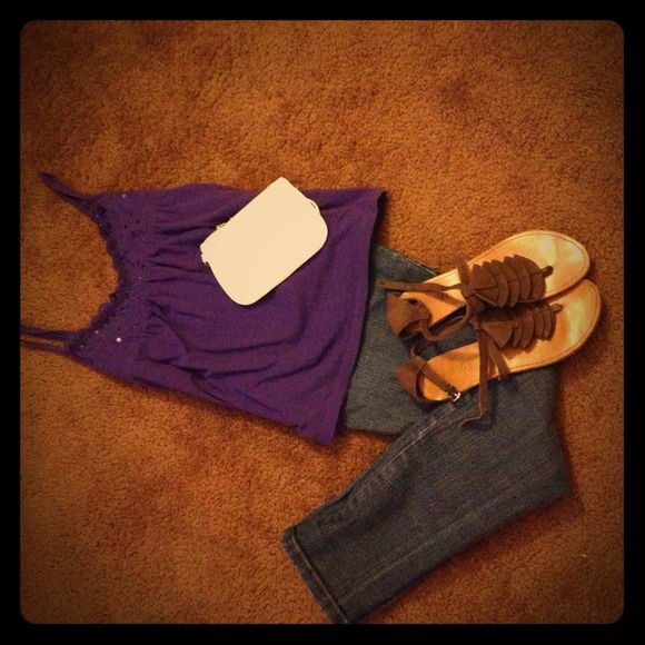 Purple baby doll top