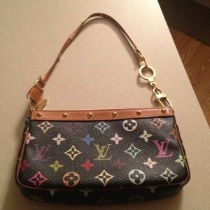 Louis Vuitton black and colored small bag