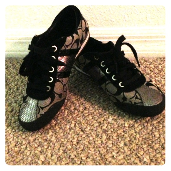 Black & grey Coach shoes