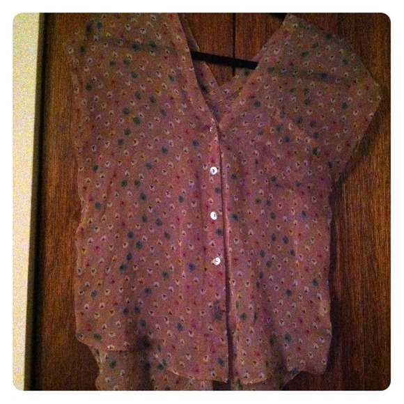 Beige shirt with circles in baby colors