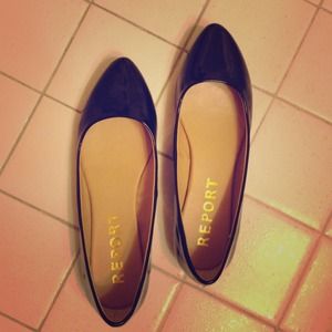 Black REPORT Grover flats