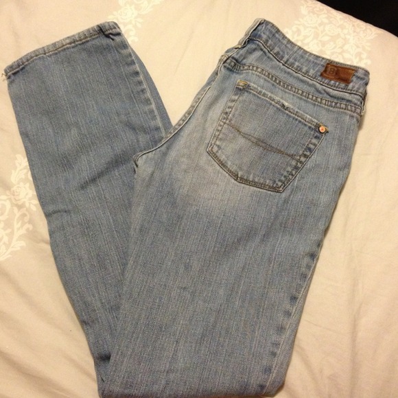 Straight leg light colored jeans