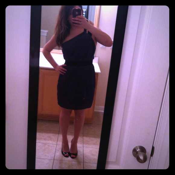 BCBG blue and black short dress