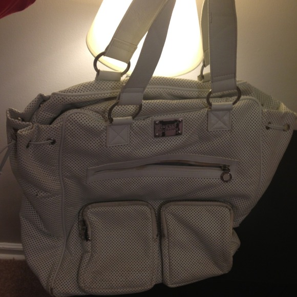 Armani Exchange gym bag--white