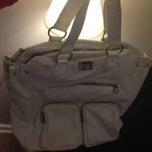 Armani Exchange gym bag--white