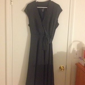 Faux wrap vintage dress