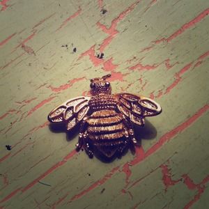 Gold Bee Brooch