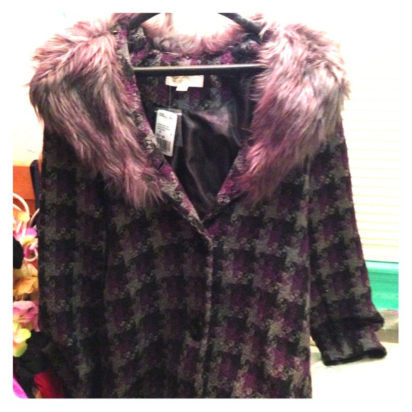 Forever21 Jacket Gray/Black/Purple - Picture 1 of 1