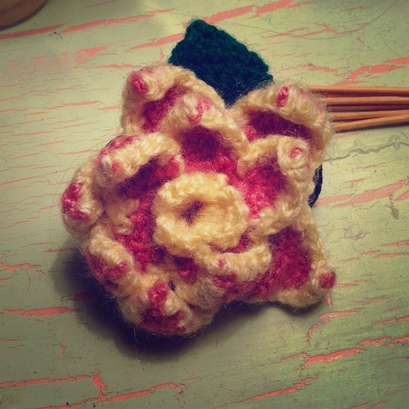 Crocheted Flower Hair Band or Bracelet