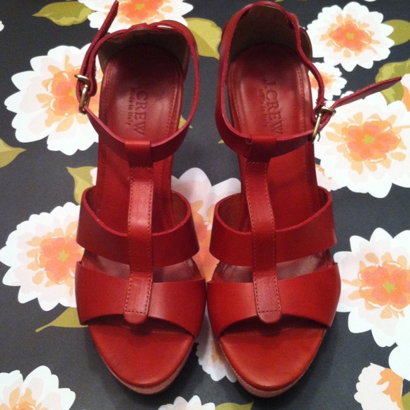 J. Crew Shoes - 🌺HOST PICK! NWOT JCrew  red leather platforms!