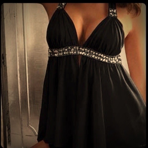 💥SOLD💥Black halter top lingerie