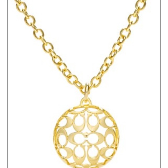 *SOLD* Coach Miranda Puffy Disc Necklace