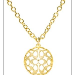 *SOLD* Coach Miranda Puffy Disc Necklace