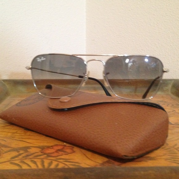 Silver square frame Ray Bans