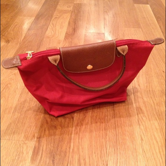 ❗SOLD❗ Red "Longchamp" small bag with leather
