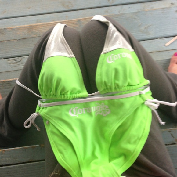 👙LimeBright green Corona bikini bathing suit swim