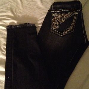 buckle d faded black skinny jeans (reduced)
