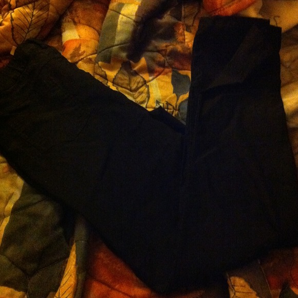 Black silk pants