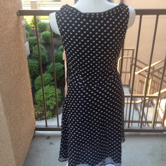Tocca black 100% silk 50s style polka dot dress - Picture 3 of 4