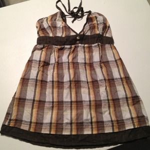 plaid print halter