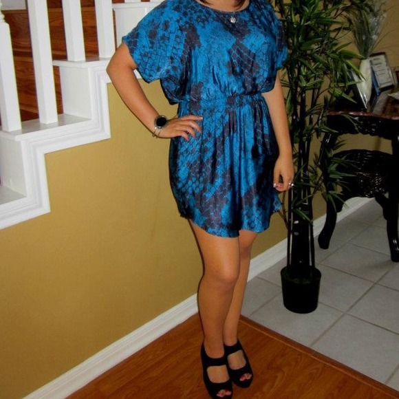 RESERVED Express print dress- worn twice ! Size S