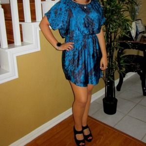 RESERVED Express print dress- worn twice ! Size S