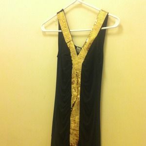Gold sequin dress