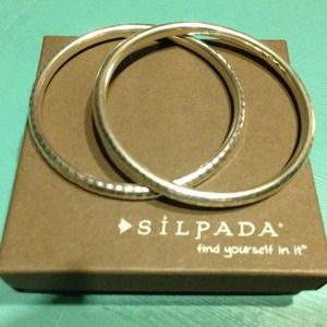 Silpada solid sterling bangles, set of 2