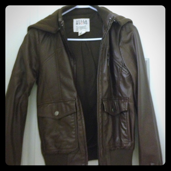 Leather jacket (not real leather). Super cute.