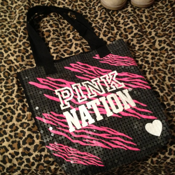 Sparkly PINK nation tote !