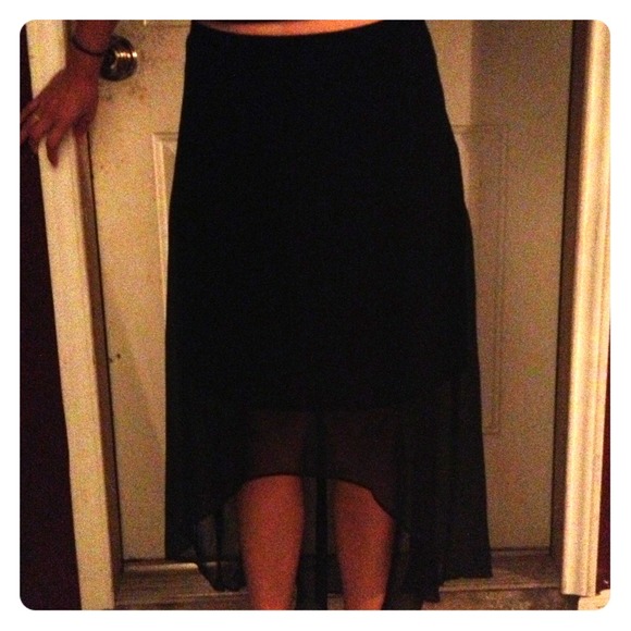Glamorous high low black skirt