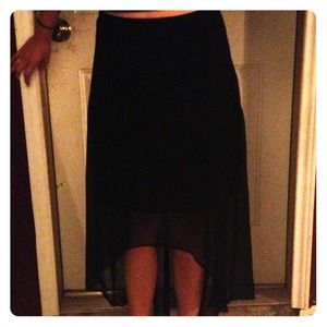 Glamorous high low black skirt